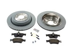 AAZ Preferred 164RRBRKKIT Disc Brake Pad And Rotor Kit; Rear Rotors, Pads, Sensor, Screws And Paste: KIT - Mercedes