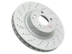 Zimmermann Coat Z 2204212512, 400360620 Disc Brake Rotor; Front; Vented 330x32mm; Cross-Drilled - Mercedes | 2204210812 220421251264 2204212512A A2204212512