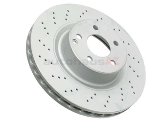 Zimmermann Coat Z 2204212512, 400360620 Disc Brake Rotor; Front; Vented 330x32mm; Cross-Drilled - Mercedes | 2204210812 220421251264 2204212512A A2204212512