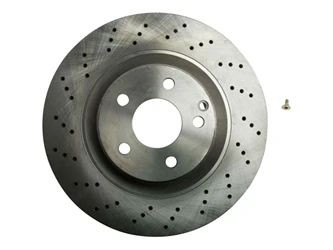 Brembo 25763 Disc Brake Rotor; Front; Cross-Drilled; 345mm - Mercedes | 2204211112