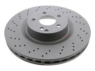 Zimmermann Coat Z 400365820 Disc Brake Rotor; Front; Vented And Cross-Drilled; 350 X 32mm - Mercedes | 2214211112 2214211612 221421161207 40333204