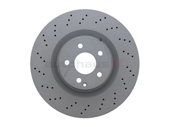 Zimmermann Coat Z 400365820 Disc Brake Rotor; Front; Vented And Cross-Drilled; 350 X 32mm - Mercedes | 2214211112 2214211612 221421161207 40333204 - Image 2