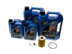 Liqui Moly Longtime High Tech + Mahle 642OILCG2KIT Oil Change Kit - 5W-30 Fully Synthetic - Dodge, Mercedes