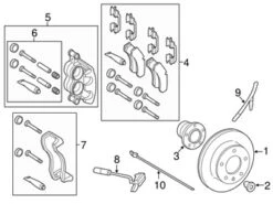 Genuine Mercedes 0054205320 Brake Pad Set; Left Front, Right Front, Front - Mercedes