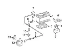 Genuine Mercedes 1645400841 Battery Cable - Mercedes | 1645400641
