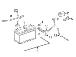 Genuine Mercedes 1669052102 Battery Cable - Mercedes