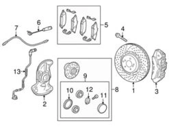 Genuine Mercedes 1725407202 ABS Wheel Speed Sensor; Front - Mercedes