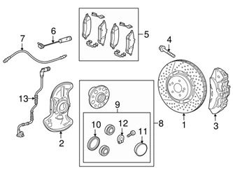 Genuine Mercedes 1725407202 ABS Wheel Speed Sensor; Front - Mercedes
