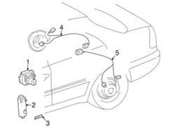 Genuine Mercedes 2025407908 ABS Wheel Speed Sensor; Rear Right - Mercedes