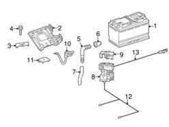 Genuine Mercedes 2044402850 Battery Cable Harness - Mercedes | 204440285005