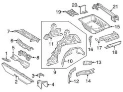 Genuine Mercedes 2056106502 Battery Box; Rear - Mercedes | 2056105402
