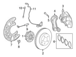 Genuine Mercedes 2059058103 ABS Wheel Speed Sensor; Front Left - Mercedes