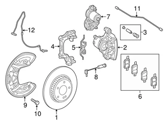 Genuine Mercedes 2059058503 ABS Wheel Speed Sensor; Rear Left/Right - Mercedes