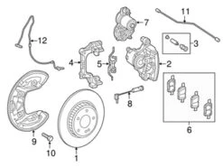 Genuine Mercedes 2059059616 ABS Wheel Speed Sensor; Rear Left/Right - Mercedes