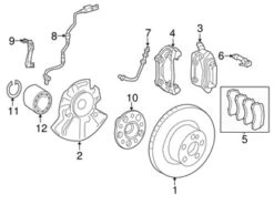 Genuine Mercedes 2074404008 ABS Wheel Speed Sensor; Front Left/Right - Mercedes
