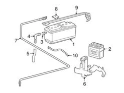 Genuine Mercedes 2115407907 Positive Battery Junction Block Cable - Mercedes