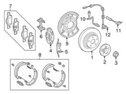 Genuine Mercedes 2125402017 ABS Wheel Speed Sensor; Rear - Mercedes