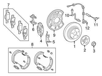 Genuine Mercedes 2125402017 ABS Wheel Speed Sensor; Rear - Mercedes