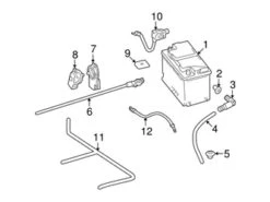 Genuine Mercedes 2125403110 Positive Battery Junction Block Cable; Rear - Mercedes