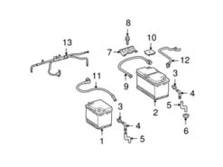 Genuine Mercedes 2215403310 Battery Cable Harness - Mercedes | A2215403310