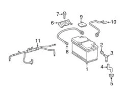 Genuine Mercedes 2215403930 Battery Cable - Mercedes