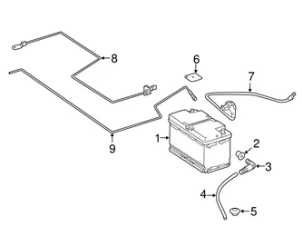 Genuine Mercedes 2225404902 Positive Battery Junction Block Cable - Mercedes