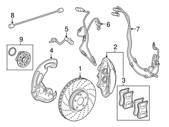 Genuine Mercedes 2229051203 ABS Wheel Speed Sensor; Left, Right - Mercedes | 2229059805