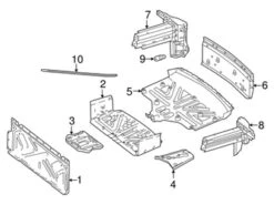 Genuine Mercedes 2316100073 Battery Tray; Rear - Mercedes