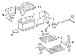 Genuine Mercedes 2465410205 Battery Cover; Rear - Mercedes