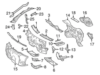 Genuine Mercedes 2466200028 Battery Tray Brace - Mercedes