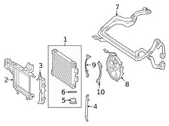 Genuine Mercedes 4635009501 Drive Motor Battery Pack Cooling Fan Bracket; Left - Mercedes