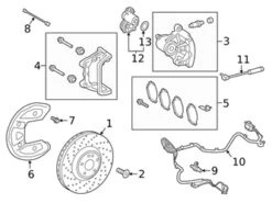 Genuine Mercedes 4639057000 ABS Wheel Speed Sensor; Rear Left/Right - Mercedes