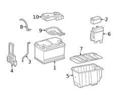 Genuine Mercedes 9105461800 Battery Box; Rear - Mercedes