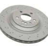 Zimmermann Coat Z 220423091264, 400363520 Disc Brake Rotor; Rear; Vented And Cross-Drilled; 330 X 26mm - Mercedes | 2204230912 2204230912B 40533179 A2204230912